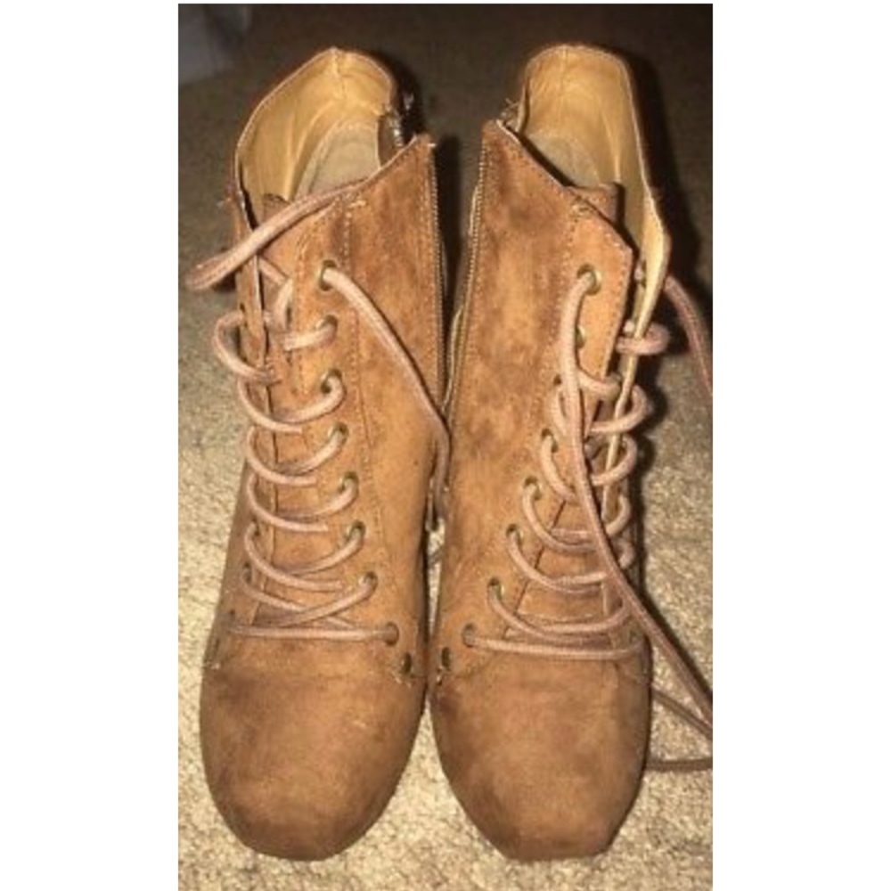 Tan booties